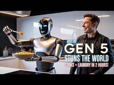 Tesla Bot Gen 5 Shocks the World: Cooks Full Meal & Does Laundry in 2 Hours | Elon Musk Breakthrough