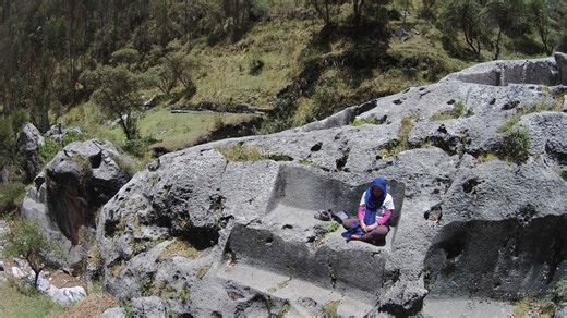 Exploring The Megalithic Temple Of Pyramid Near Cusco Peru