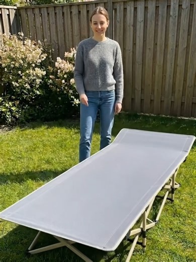 Heavy duty folding bed for guests & camping. #SleepSafe #HomeHacks #TikTokMadeMeBuyIt