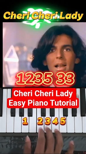 Cheri Cheri Lady Piano Tutorial #shorts #chericherilady #pianotutorial