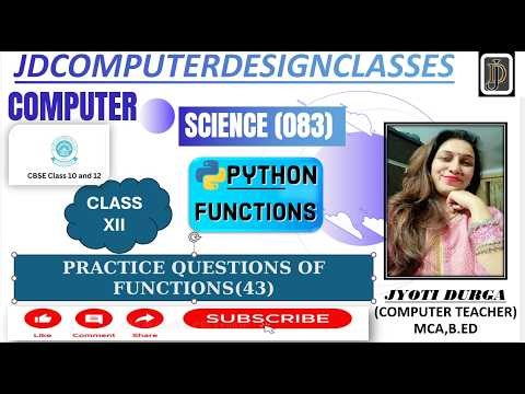 CH-3 OUTPUT QUESTION OF FUNCTION WITH EXPLAINATION | CLASS-12 SERIES | COMPUTER SCIENCE