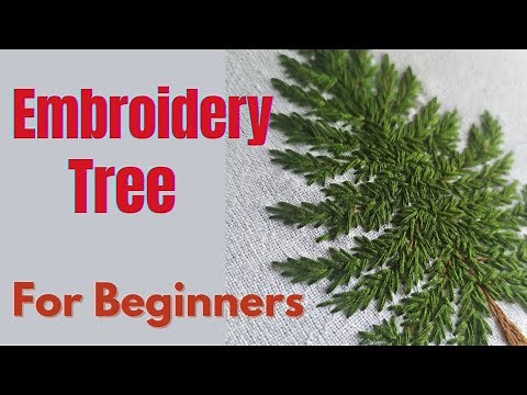 Embroidery Tree🌲 for Beginners | Learn to Draw and Embroidery a Tree | Greenart Stitchery |
