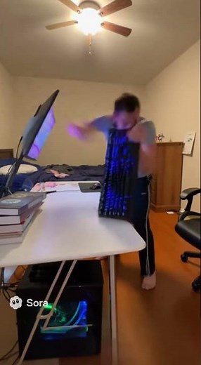 Nerd DESTROYS his Computer over a Kid's Game