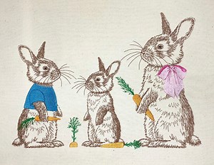 Bunnies / Easter Bunnies / Rabbits Machine Embroidery Files. 4 Bunny Variations With/without Shirts. Carrot & Bow Accessories Included. - Etsy