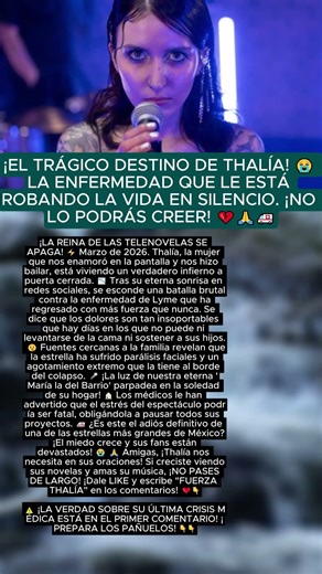 🔴 ¡TRAGEDIA! Thalía confiesa su mayor dolor: "Mi cuerpo ya no puede más" 😭