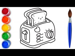 How to draw easy toaster | easy drawing step by step for kids