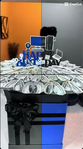 Birthday Money Bouquet IMade For A 21 Year Old Computer Tech !! 🖥️⌨️💙🖤