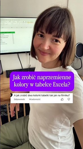 Naprzemienne kolory w tabeli Excela.