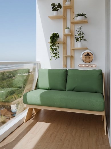 Sofa e Rack Varanda: Poltrona Desmontável em Marcenaria