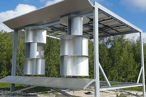 Uneole, l'invention d'une éolienne bardée de panneaux solaires, pour les zones urbaines