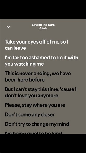 Love in the Dark lyrics Adele