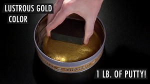 Huge Tin of Gold Magnetic Putty: One pound of shimmering magnetized putty.