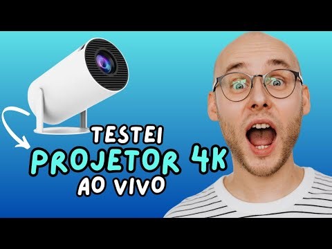 Testando o Projetor portátil 4k hd vale a pena é bom?