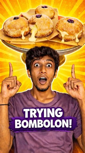 First Time Trying Bomboloni 😲 #bomboloni