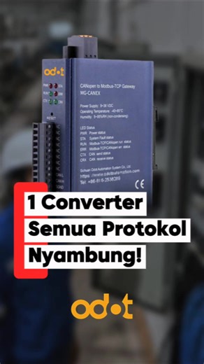 Sering terjadi di industri: PLC/SCADA sudah pakai Modbus TCP, tapi device di lapangan masih Modbus RTU (RS485). Biasanya jadi perlu tarik kabel dan konfigurasi lagi. Supaya lebih praktis, ada solusi dari ODOT Automation lewat Protocol Converter RTU ke TCP: ODOT-S2E2 (2 serial) dan ODOT-S4E2 (4 serial). Sistem bisa upgrade tanpa perlu ganti device lama. Jika ada kebutuhan, silakan hubungi kami: 📞 0838-2541-2490 Yuk ikuti terus info seputar Automation lewat akun resmi ODOT Indonesia: 📌 Website: 