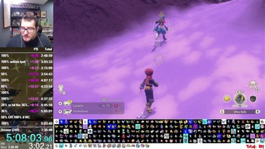 Runs ended via distortions since last 1/16 chance was hit: 55