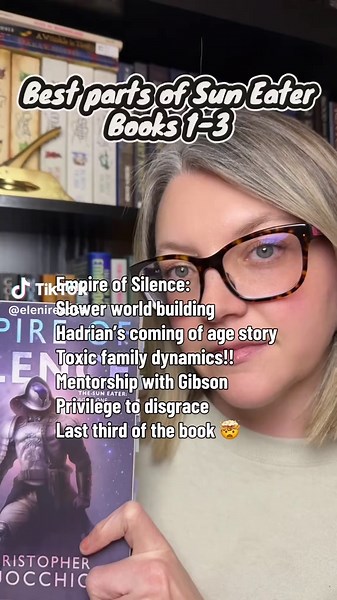 I’ve been starting every month this year with Hadrien and each book gets more wild. Almost time for Kingdoms of Death 🫣 #suneater #empireofsilence #spaceopera #scifibooks #booktok