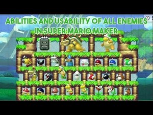 Abilities and Usability of All Enemies in Super Mario Maker