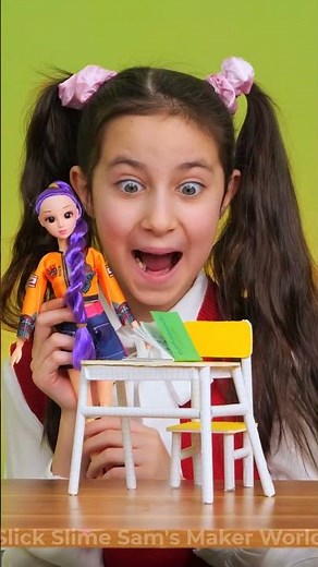 ✏️ BACK TO SCHOOL… BUT MINI! Doll Classroom Craft 🏫✨ #DollCraft #BackToSchool #Shorts