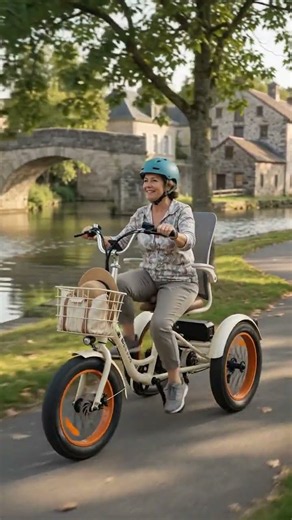 Simple Glide Fat Tire 750W Recumbent E Trike 2026 w/ Footrest & Hitch Connector