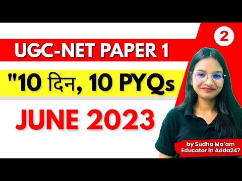 UGC-NET Paper 1 Previous Years Questions by Sudha Ma'am #ugcnet #adda247 #pyq #exam