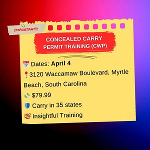 17K views · 17 reactions |  The #1 Concealed Carry Permit Class in South Carolina! Take 1 class & get certified! Get the South Carolina CCW Multi-State Permit. Reserve your seat now!!  | Concealed Coalition | Facebook