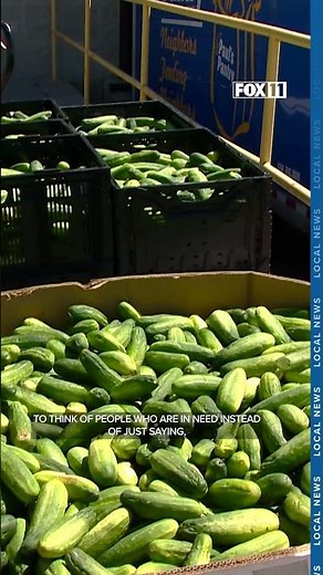 What does a food pantry do with 18 pallets of cucumbers?