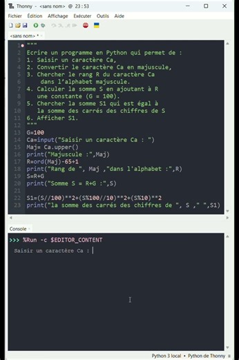 ord & Maj & modulo en #python