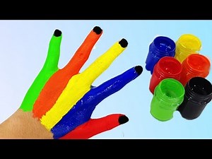Learn Colors for Kids Children Hand Body Paint Finger Family Song Nursery Rhymes Learning Video