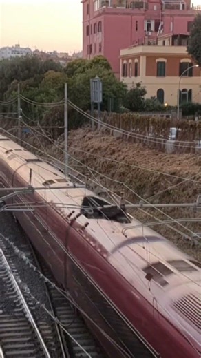 ETR 575 Italo Ntv in transito presso il Ponte della Ranocchia a Roma
