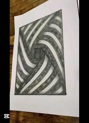 Optical illusion drawing art~|| Geometric drawing~|| Eyes to Brain art~|| #imadeart #shorts
