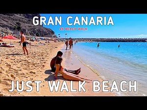GRAN CANARIA 4K 🏖️ Amadores beach | Stunning Beach Walk & Ocean Views