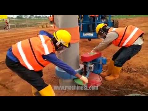 😀 Ø300mm-Ø1000mm precast spun concrete piling cutter | concrete pile cutting machine