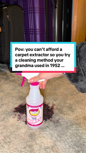 Pov: you can’t afford a carpet extractor so you try a cleaning method your grandma used in 1952 #carpetcleaning #cleaning