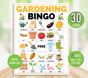 Garden Bingo, Spring Bingo, Garden Game, Garden Activity, Garden Printable, Garden Game for Kids, Garden Classroom Activity, Garden Party - Etsy