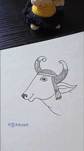 Day12 PichwaiPractice |Sacred Pichwai Cow Face Drawing | Indian traditional Art