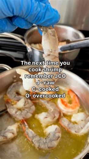 Private Chef- Danielle Christy on Instagram: "Save for the next time you cook shrimp! How to cook shrimp 🍤 Nothing worse then over cooking shrimp I find shellfish can easily go from perfectly cooked to overcooked in no time. here are my favorite tips. When you start with Raw shrimp it is shaped like a J and when your done cooking you want it to be in the shape of a C when it looks like an O its overdone Use a really hot pan and once the shrimp begin to get pink flip and cook for an additional m