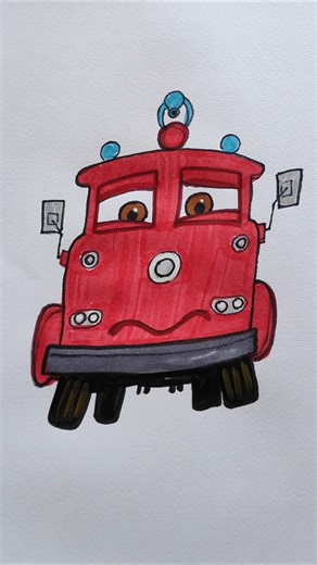 How to draw Lightning McQueen Car step by step drawing #shorts #drawing #mcqueen #car