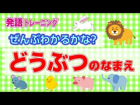 発語トレーニング 「どうぶつ」動物の名前が学べます。幼稚園、保育園の先生方や、特別支援学校や支援学級の先生方、保護者の皆様に文字指導のヒントになる、教育動画です。