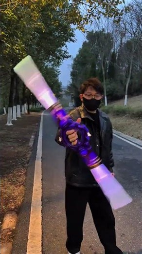 My Spark-Spinning Dual-Bladed Sword, once unleashed, looks absolutely epic! #Cool #L#Epic