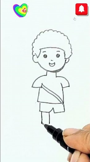Cute Boy Easy Drawing Steps