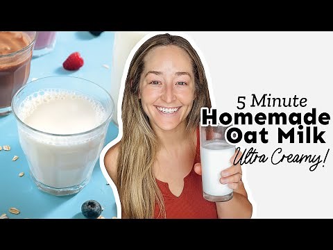 5-Minute Homemade Oat Milk (So Creamy!)