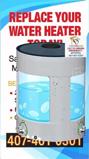 Replace your old Water Heater with Same Day Services in Apopka Florida - Orlando