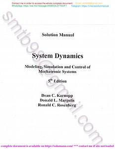 Solution Manual for System Dynamics 5th edition by Karnopp & Margolis - SlideServe