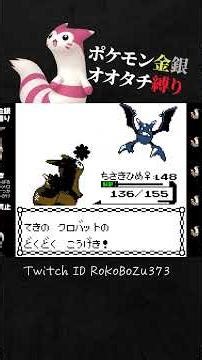 【ポケモン金銀】四天王キョウのクロバットが害悪すぎる！めちゃめちゃ苦戦する漢。【オオタチ縛り旅。生放送／切り抜き】