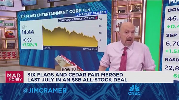 Jim Cramer talks Six Flags' woes