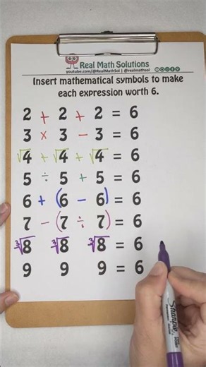 Make the expression true - Daily Dose The Constant Six (8)