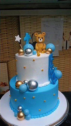 2 step cake teddy bear 🧸 cake bubble #teddy 🧸 #bihar #cake
