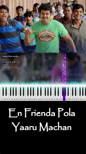 En Frienda Pola Yaaru Machan Keyboard Cover | Piano Notes | Nanban | Vijay | Fernandez 1