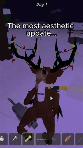 It looks so magical!!❄️☃️ #viral #roblox#99nightintheforest